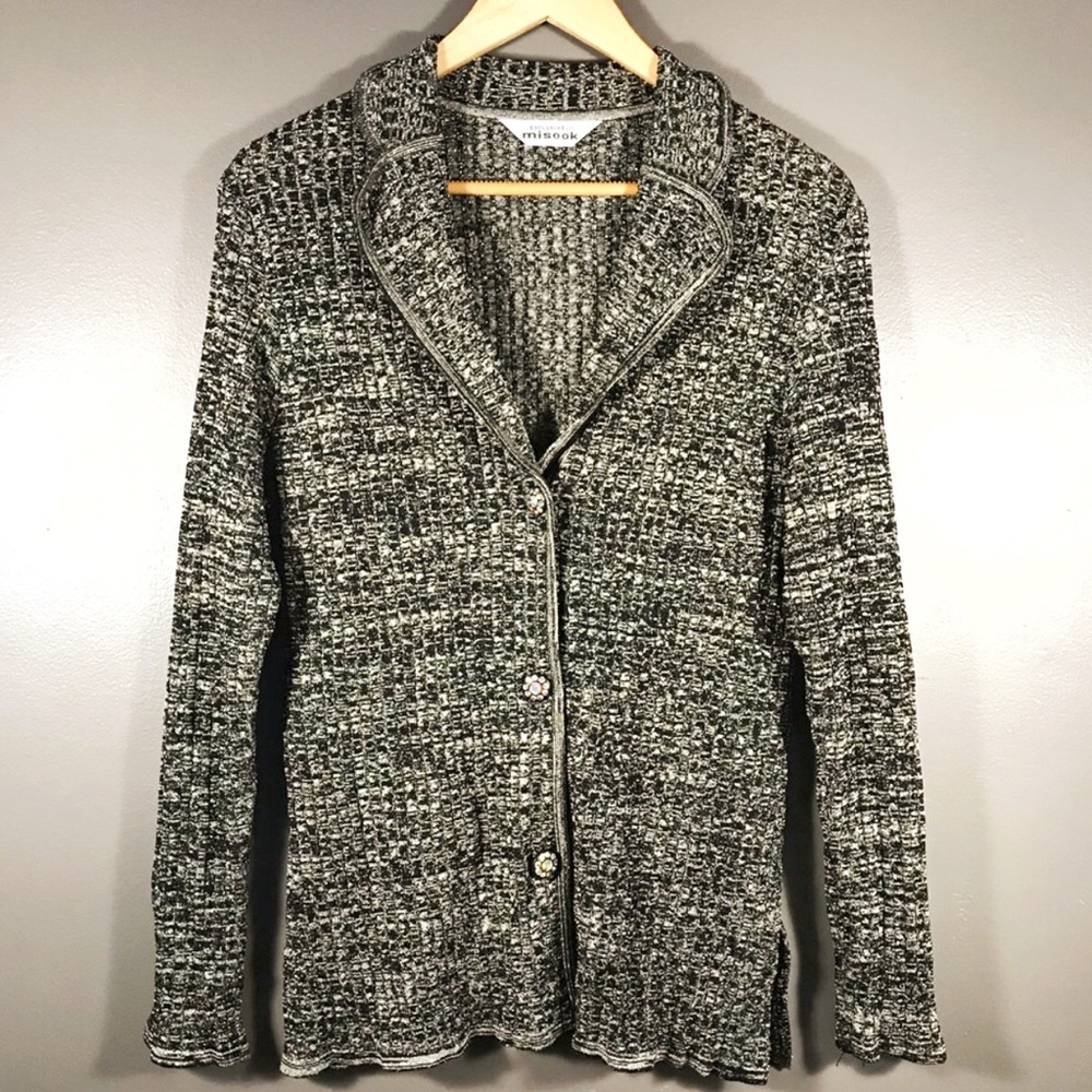 Misook Black and Gold Metallic Jacket-M